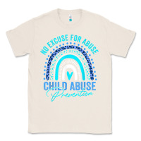Natural no excuse child abuse prevention awareness leopard rainbow t shirt Classic Tee - linhVisuals