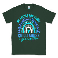 Sports Green no excuse child abuse prevention awareness leopard rainbow t shirt Classic Tee - linhVisuals