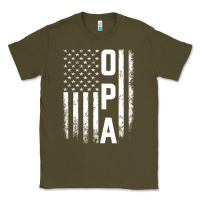 Army Green opa gift america flag gift for men father's day pullover hoodie Classic Tee - linhVisuals