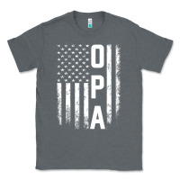 Charcoal Heather opa gift america flag gift for men father's day pullover hoodie Classic Tee - linhVisuals
