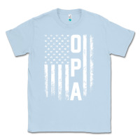 Dusty Blue opa gift america flag gift for men father's day pullover hoodie Classic Tee - linhVisuals