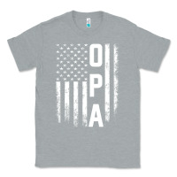 Heather Grey opa gift america flag gift for men father's day pullover hoodie Classic Tee - linhVisuals