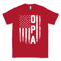 Red opa gift america flag gift for men father's day pullover hoodie Classic Tee - linhVisuals