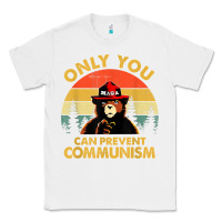 White vintage only you can prevent communism funny bear camping t shirt Classic Tee - linhVisuals