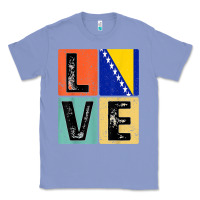 Colony Blue vintage retro i love bosnia flag for bosnian pride gift t shirt Classic Tee - linhVisuals