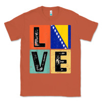 Copper vintage retro i love bosnia flag for bosnian pride gift t shirt Classic Tee - linhVisuals