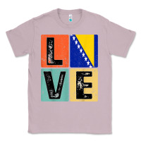 Lilac vintage retro i love bosnia flag for bosnian pride gift t shirt Classic Tee - linhVisuals