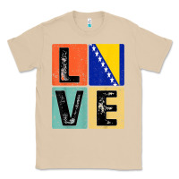Mushroom vintage retro i love bosnia flag for bosnian pride gift t shirt Classic Tee - linhVisuals