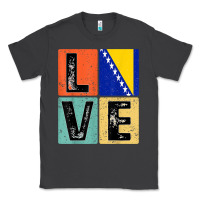 Smoke vintage retro i love bosnia flag for bosnian pride gift t shirt Classic Tee - linhVisuals