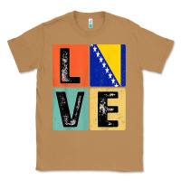 Toasted Coconut vintage retro i love bosnia flag for bosnian pride gift t shirt Classic Tee - linhVisuals