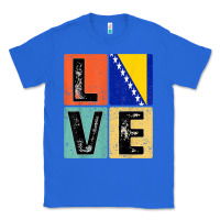True Royal vintage retro i love bosnia flag for bosnian pride gift t shirt Classic Tee - linhVisuals