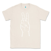 Natural peace sign two fingers hand gesture symbol illustration t shirt Classic Tee - linhVisuals