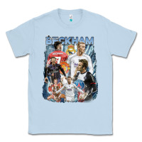 Dusty Blue David Beckham Vintage Classic Tee - linhVisuals