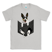 Moon Dust rat terrier dog in pocket, rattie puppy, ratting terrier t shirt Classic Tee - linhVisuals