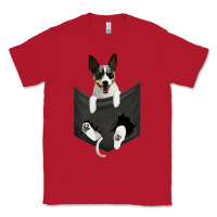 Red rat terrier dog in pocket, rattie puppy, ratting terrier t shirt Classic Tee - linhVisuals