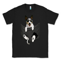 Black rat terrier dog in pocket, rattie puppy, ratting terrier t shirt Classic Tee - linhVisuals
