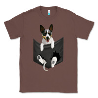 Chestnut rat terrier dog in pocket, rattie puppy, ratting terrier t shirt Classic Tee - linhVisuals