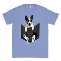 Colony Blue rat terrier dog in pocket, rattie puppy, ratting terrier t shirt Classic Tee - linhVisuals