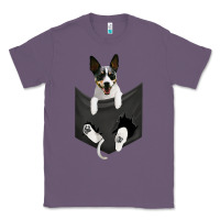 Lavender rat terrier dog in pocket, rattie puppy, ratting terrier t shirt Classic Tee - linhVisuals