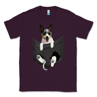 Plum rat terrier dog in pocket, rattie puppy, ratting terrier t shirt Classic Tee - linhVisuals