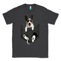 Smoke rat terrier dog in pocket, rattie puppy, ratting terrier t shirt Classic Tee - linhVisuals