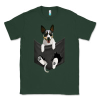 Sports Green rat terrier dog in pocket, rattie puppy, ratting terrier t shirt Classic Tee - linhVisuals
