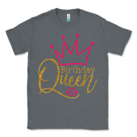 Charcoal Heather birthday queen shirt, womens birthday shirt, birthday t shirt Classic Tee - linhVisuals