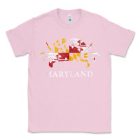 Bubblegum Pink retro maryland crab state flag vintage travel tank top Classic Tee - linhVisuals