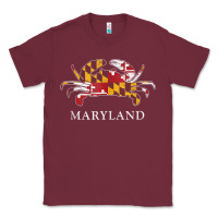 Burgundy retro maryland crab state flag vintage travel tank top Classic Tee - linhVisuals