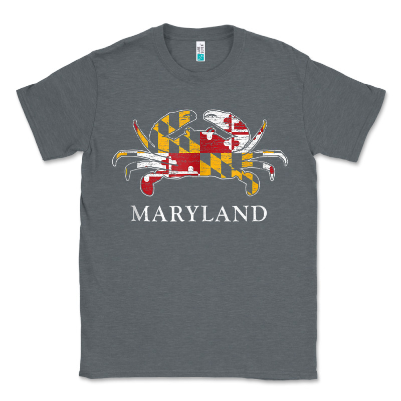 Retro Maryland Crab State Flag Vintage Travel Tank Top Classic Tee by linhVisuals | Teevron