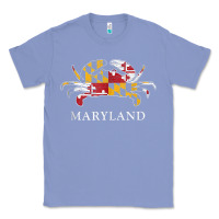 Colony Blue retro maryland crab state flag vintage travel tank top Classic Tee - linhVisuals