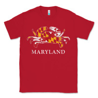 Red retro maryland crab state flag vintage travel tank top Classic Tee - linhVisuals