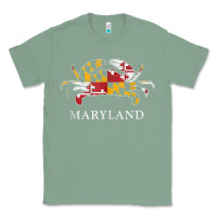 Sage retro maryland crab state flag vintage travel tank top Classic Tee - linhVisuals