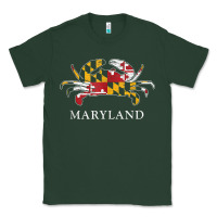 Sports Green retro maryland crab state flag vintage travel tank top Classic Tee - linhVisuals