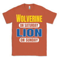 Copper wolverine on saturday lion on sunday fans detroit vintage pullover hoo Classic Tee - linhVisuals