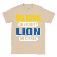 Mushroom wolverine on saturday lion on sunday fans detroit vintage pullover hoo Classic Tee - linhVisuals