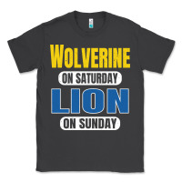 Smoke wolverine on saturday lion on sunday fans detroit vintage pullover hoo Classic Tee - linhVisuals