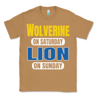 Toasted Coconut wolverine on saturday lion on sunday fans detroit vintage pullover hoo Classic Tee - linhVisuals