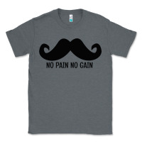 Charcoal Heather MUSTACHE Classic Tee - linhVisuals