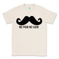 Natural MUSTACHE Classic Tee - linhVisuals