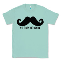 Seafoam MUSTACHE Classic Tee - linhVisuals
