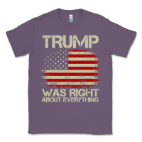 Lavender vintage usa american flag trump was right about everything pullover ho Classic Tee - linhVisuals