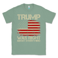 Sage vintage usa american flag trump was right about everything pullover ho Classic Tee - linhVisuals