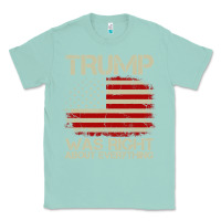 Seafoam vintage usa american flag trump was right about everything pullover ho Classic Tee - linhVisuals