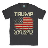 Smoke vintage usa american flag trump was right about everything pullover ho Classic Tee - linhVisuals
