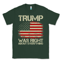 Sports Green vintage usa american flag trump was right about everything pullover ho Classic Tee - linhVisuals