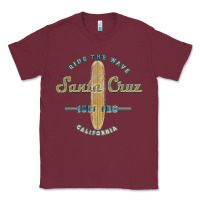Burgundy santa cruz, ca vintage surfers tshirt Classic Tee - linhVisuals