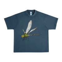 Midnight Navy Blue And Yellow Dragonfly Urban Heavy Tee - LillyAllenDesigns