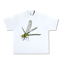 White Blue And Yellow Dragonfly Urban Heavy Tee - LillyAllenDesigns