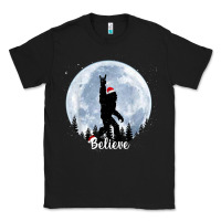 Black santa bigfoot christmas rock funny sasquatch believe xmas t shirt Classic Tee - linhVisuals